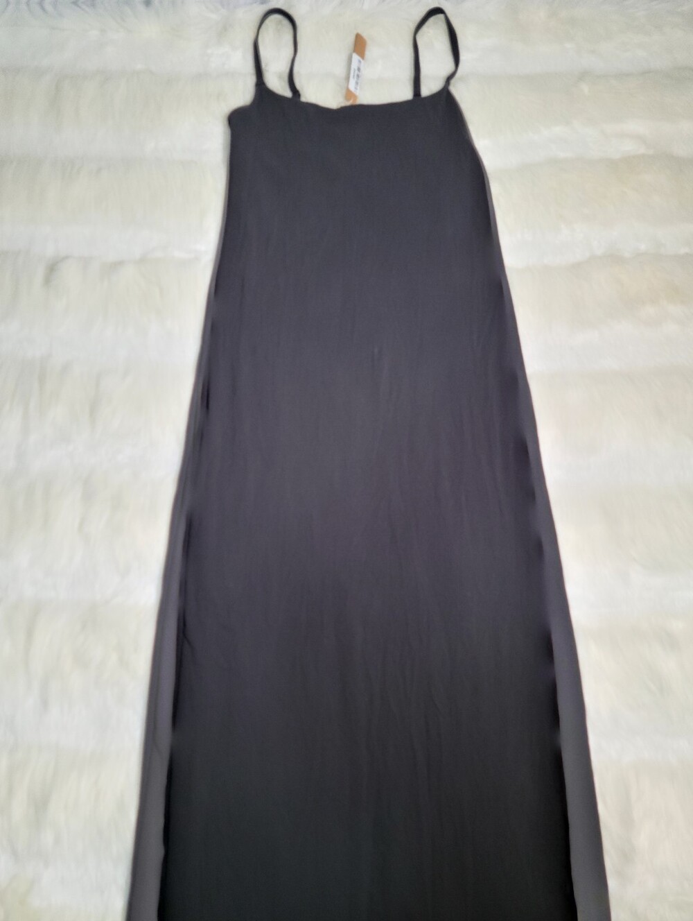 SKIMS Maternity Fits Everybody Slip Dress Black Onyx Women Medium NEW
